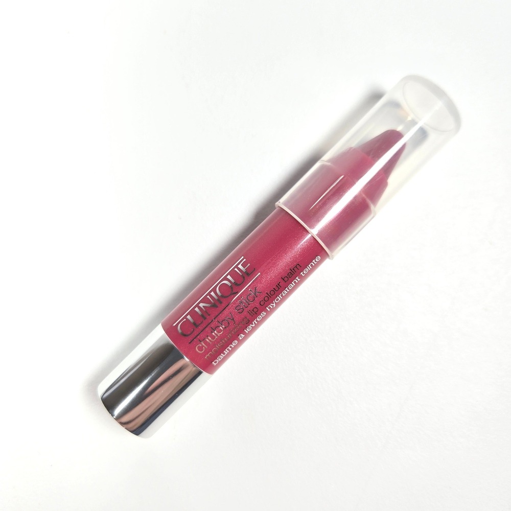 Clinique Chubby Stick Lip Colour Balm 07 Super Strawberry Pink Crayon - Picture 6 of 6